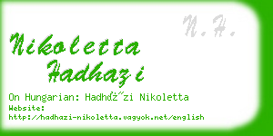 nikoletta hadhazi business card